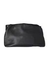 The Row Bourse Pleated Crossbody Bag In Black