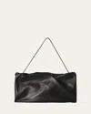 The Row Bourse Xl Shoulder Bag In Napa Leather In Blans Black Ans