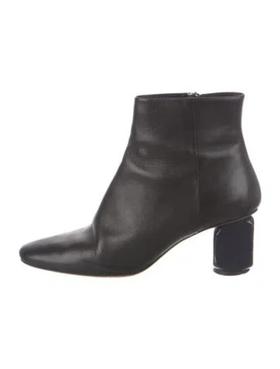 Pre-owned The Row Bowin Leather Boots In Black