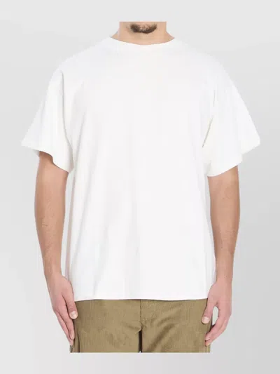 The Row Boxy Cut Cotton T-shirt With Short Sleeves In White