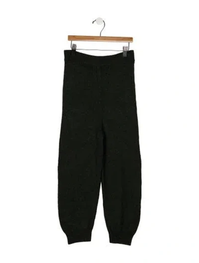 Pre-owned The Row Kids' Boys Glitter Embellished Cashmere Pants In Green