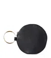 The Row Round Bracelet Matte Nappa Clutch In Black