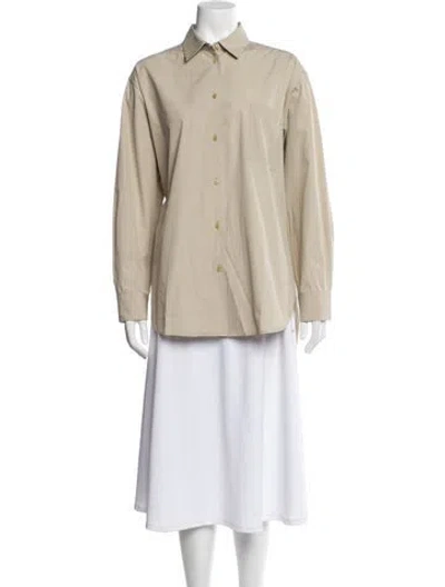 Pre-owned The Row Brant Shirt Long Sleeve Button-up Top In Neutral