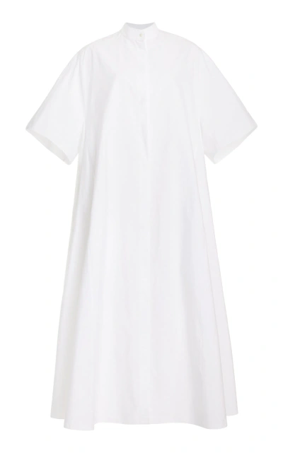 The Row Bredel Oversized Cotton Maxi Dress In White