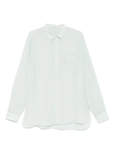 The Row Bresson Cotton Shirt In Green