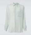 The Row Bresson Cupro Shirt In Green