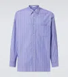 The Row Bresson Button-down Collar Striped Cotton-poplin Shirt In Blue