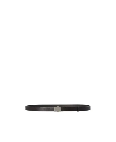 The Row Brian Semi-gloss Belt In Black