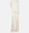 The Row Esmee Draped Jersey Crepe Maxi Dress In White