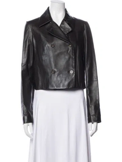 Pre-owned The Row Brikkin Leather Jacket W/ Tags In Black