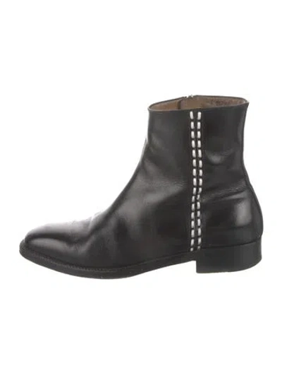 Pre-owned The Row Brion Leather Boots In Black