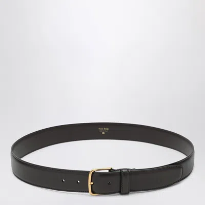 The Row Brown Leather Belt With Buckle