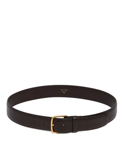 The Row Brown Adjustable Belt In White