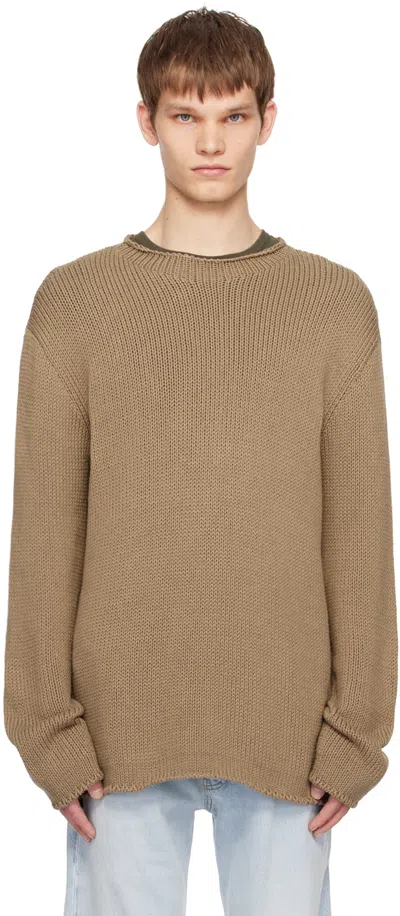 The Row Brown Anteo Sweater In Tau Taupe