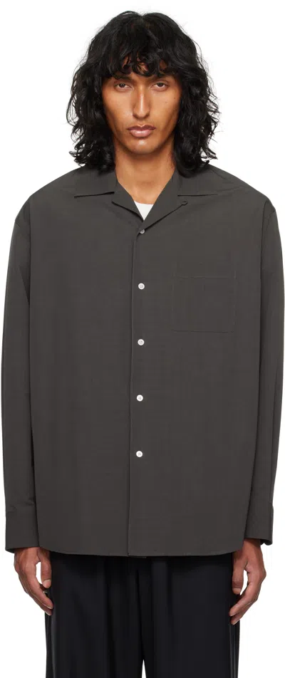 The Row Brown Anthony Shirt In Bro Brown