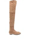 The Row Awar Shearling Boot In Braun
