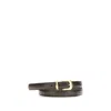 The Row Brown Calf Leather Bos Taurus Regular Belt In Brown
