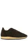 The Row Brown Canvas And Fabric Mika Sneakers