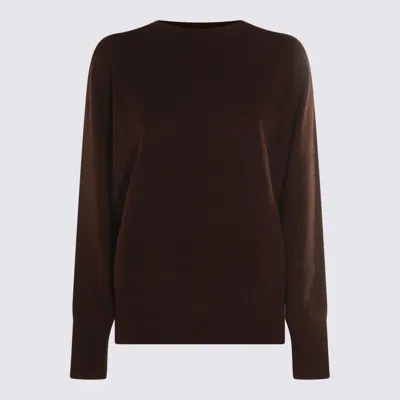 The Row Brown Cashmere Knitwear In Brown