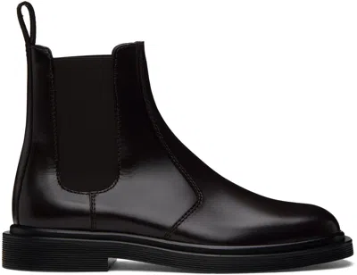 The Row Brown Elastic Ranger Boots In Dark Brown