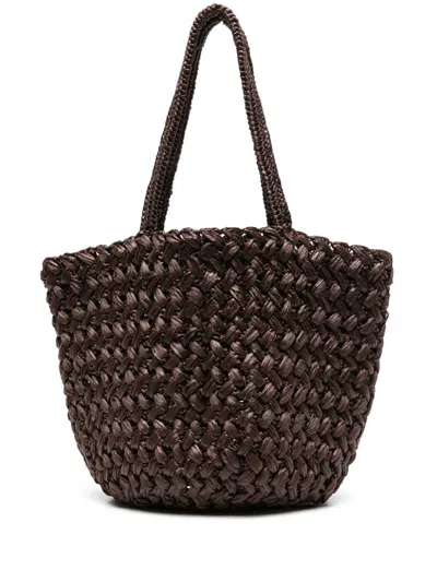 The Row Woven Tote Bag In Brown