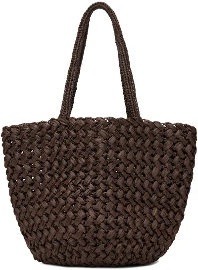 The Row Woven Tote Bag In Brown