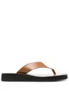 The Row Ginza Flip-flop Smooth Calfskin Sandals In Nude