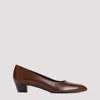 THE ROW BROWN HICKORY NAPPA LEATHER LUISA PUMP