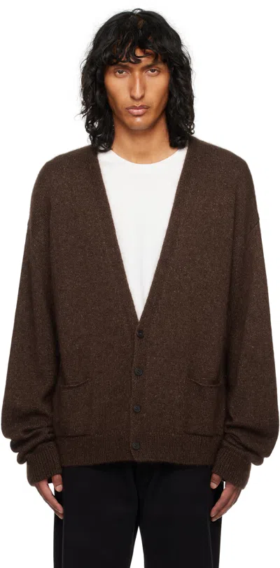 The Row Brown Howser Cardigan In Brm Brown Melange