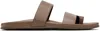 The Row Hugh Nappa Leather Sandals In Ltbr Light Brown