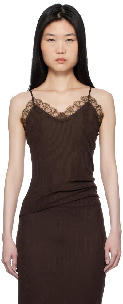 The Row Brown Ikee Camisole In Dko Dark Oak