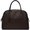 The Row India 12.00 Top-handle Bowling Bag In Leather In Chss Chestnut Ans