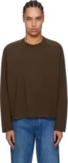 The Row Brown Jameson T-shirt In Dak Dark Coffee
