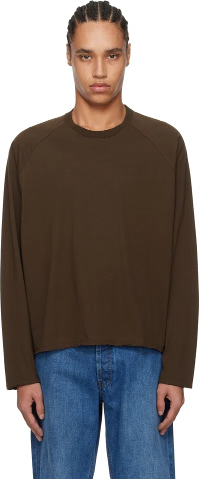 The Row Brown Jameson T-shirt In Dak Dark Coffee