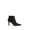 The Row Squared Toe Nappa Leather Ankle Boots In Black