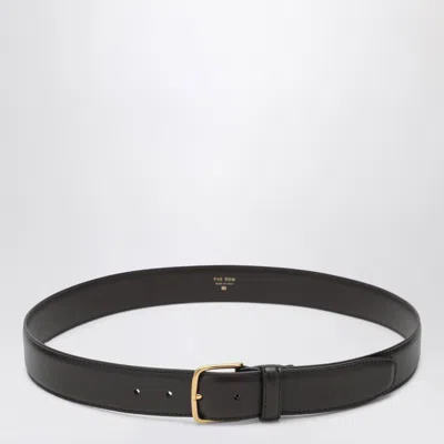 The Row Brown Leather Belt With Buckle