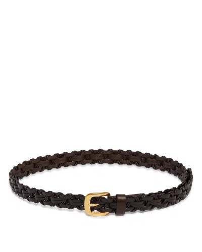 The Row Brown Leather Cord Belt In Red