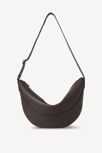 The Row Brown Leather Jouve Shoulder Bag