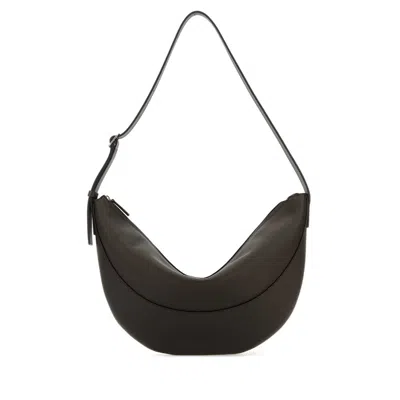 The Row Brown Leather Jouve Shoulder Bag
