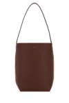 THE ROW BROWN LEATHER LARGE N/S PARK SHOPPING BAG