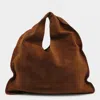 The Row Brown Leather Small Bindle Shoulder Bag In Brown