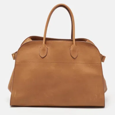 Pre-owned The Row Brown Leather Soft Margaux Bag
