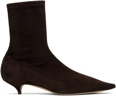 The Row Brown Liisa Kitten Boots