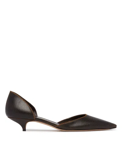 THE ROW BROWN LIISA KITTEN DORSAY PUMPS