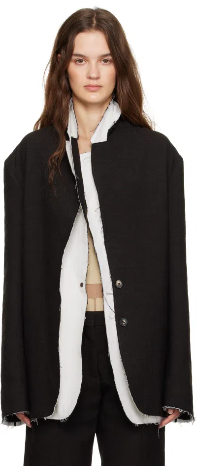 The Row Brown Lysandre Blazer In Dwg Dark Brown Melan