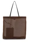 The Row Brown Mesh Barn Shopping Bag In Brown