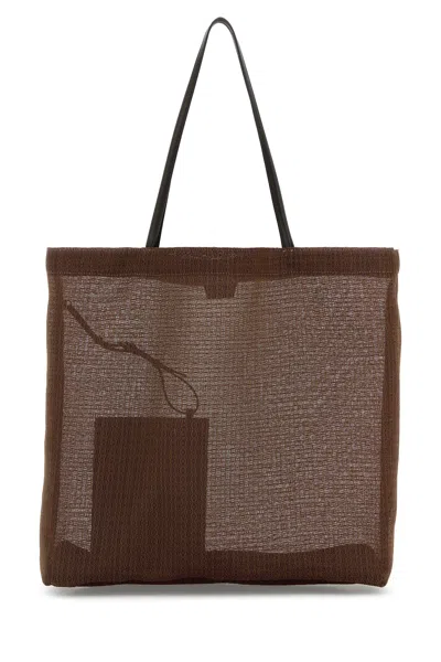 The Row Brown Mesh Barn Shopping Bag