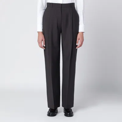 The Row Brown Mikkela Wool Trousers