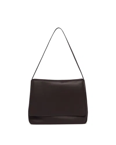 The Row Brown Nan Leather Shoulder Bag
