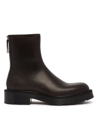 The Row Brown Nobilis Leather Boots In Black